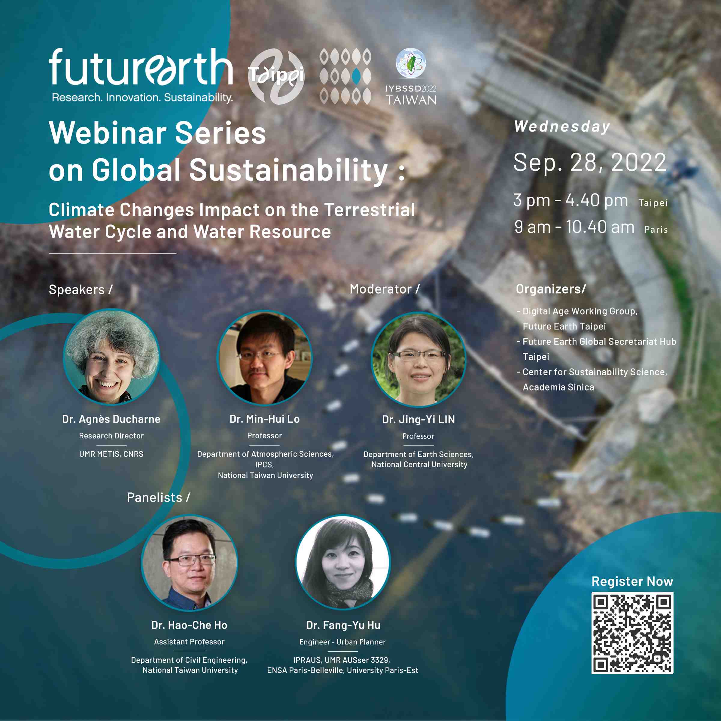 Webinar Series on Global Sustainability - Digital Age WG - Climate Changes Impact on the Terrestrial Water Cycle and Water Resource宣傳用圖片/海報