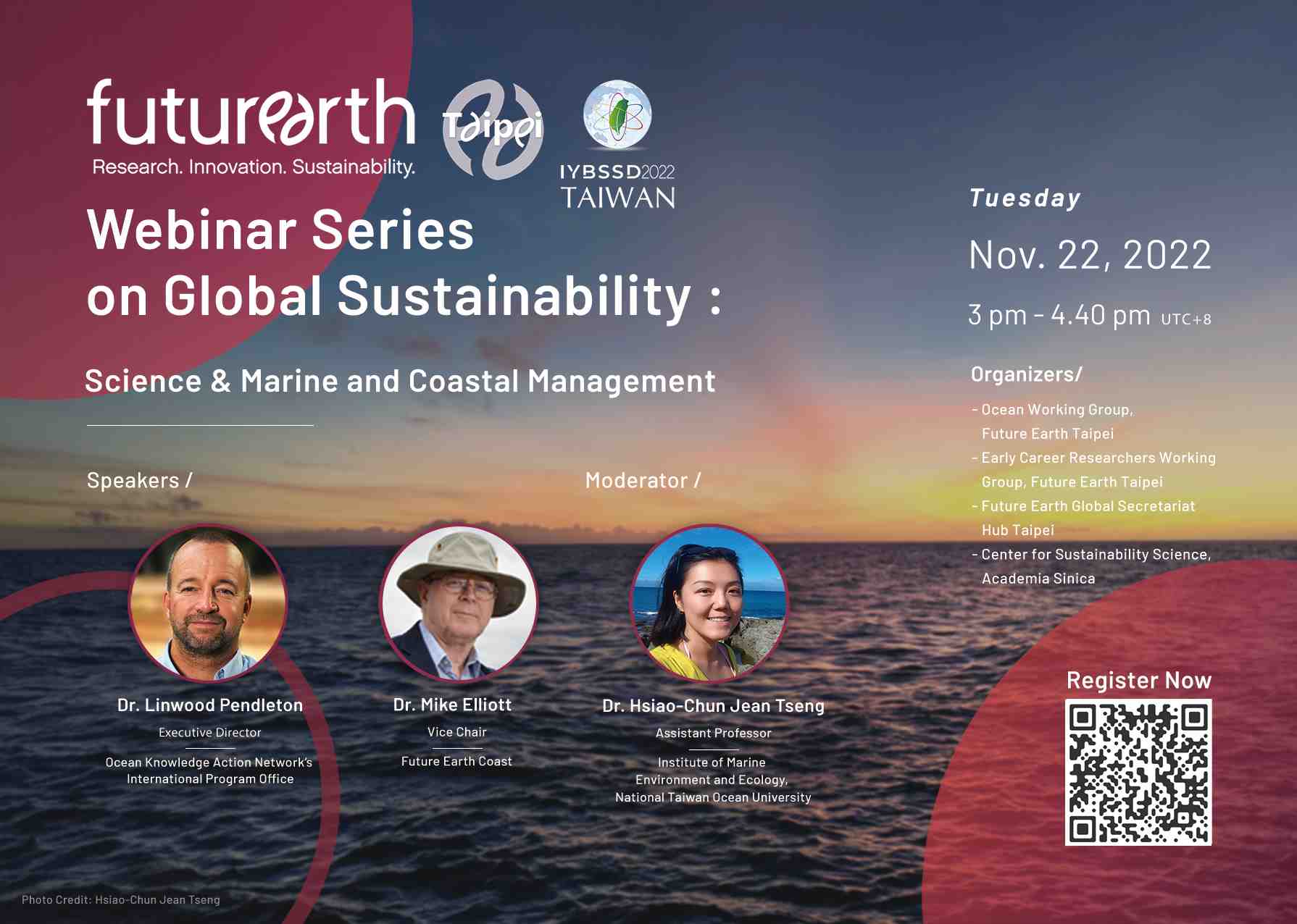 『Webinar Series on Global Sustainability ★ Ocean』Science & Marine and coastal management Promotional Graphics or Posters