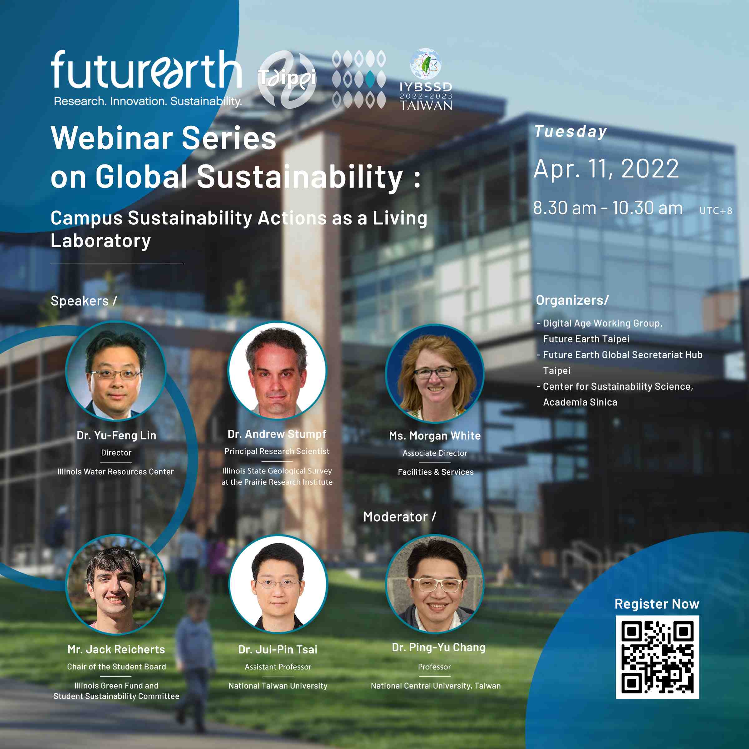 『Webinar Series on Global Sustainability ★ Digital Age』Campus Sustainability Actions as a Living Laboratory宣傳用圖片/海報